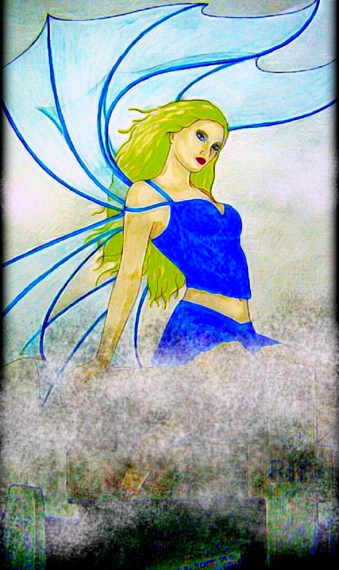 Goth Angel Fairy art