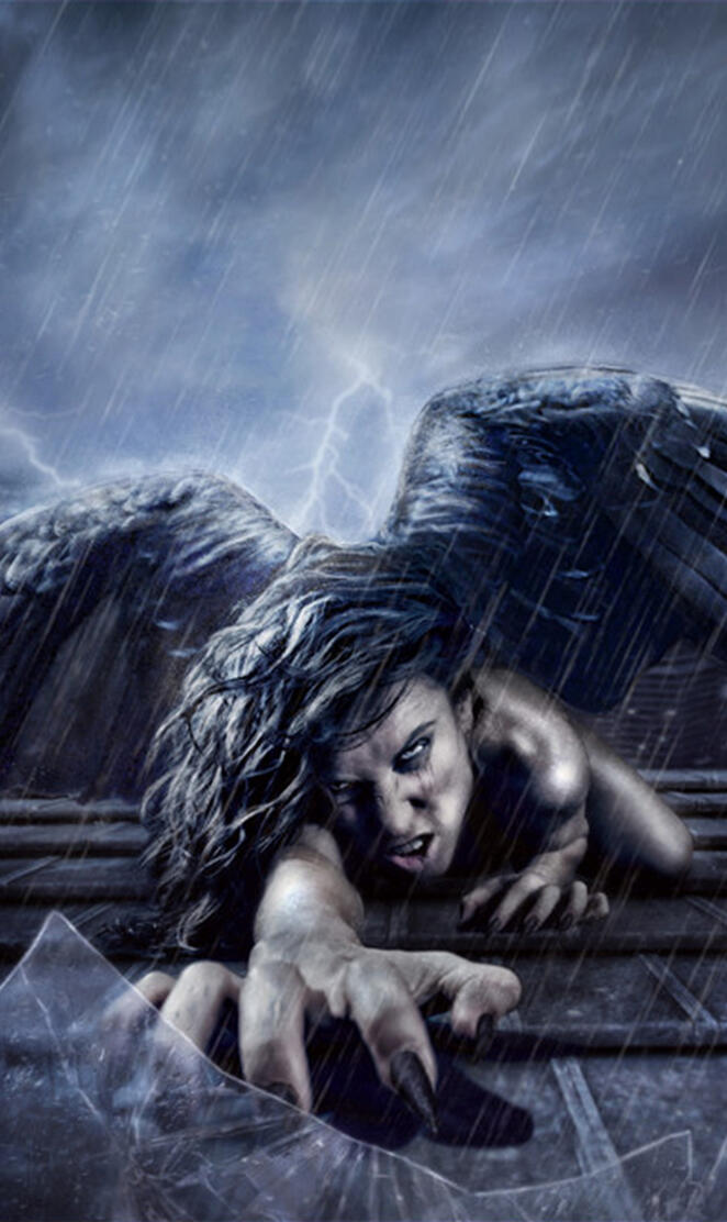 Fallen Angel in Rain