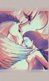 Alicorn and Girl Art