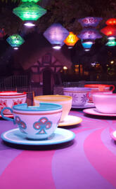 Teacup ride at night
