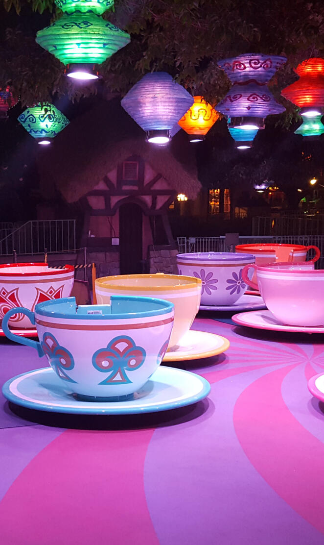 Teacup ride at night
