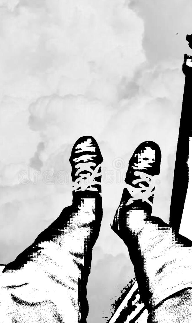 Swinging over clouds