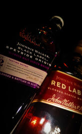 Black label & red labe