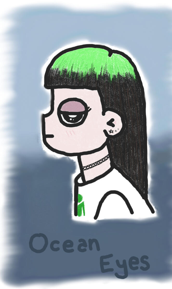 Billie Eilish cartoon