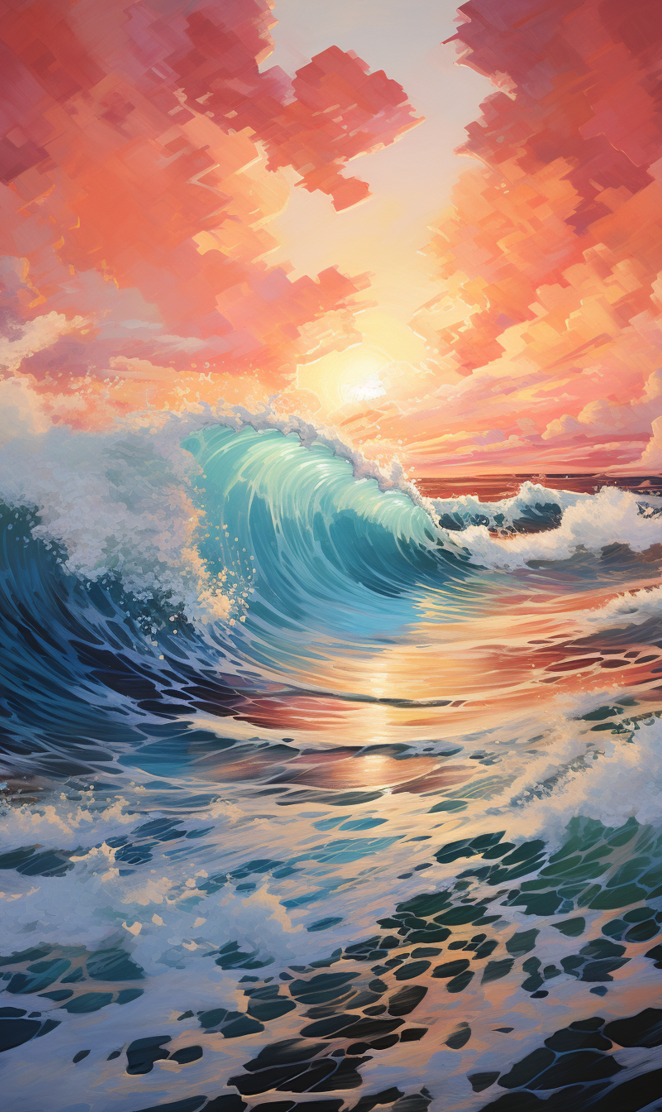 ocean waves painting