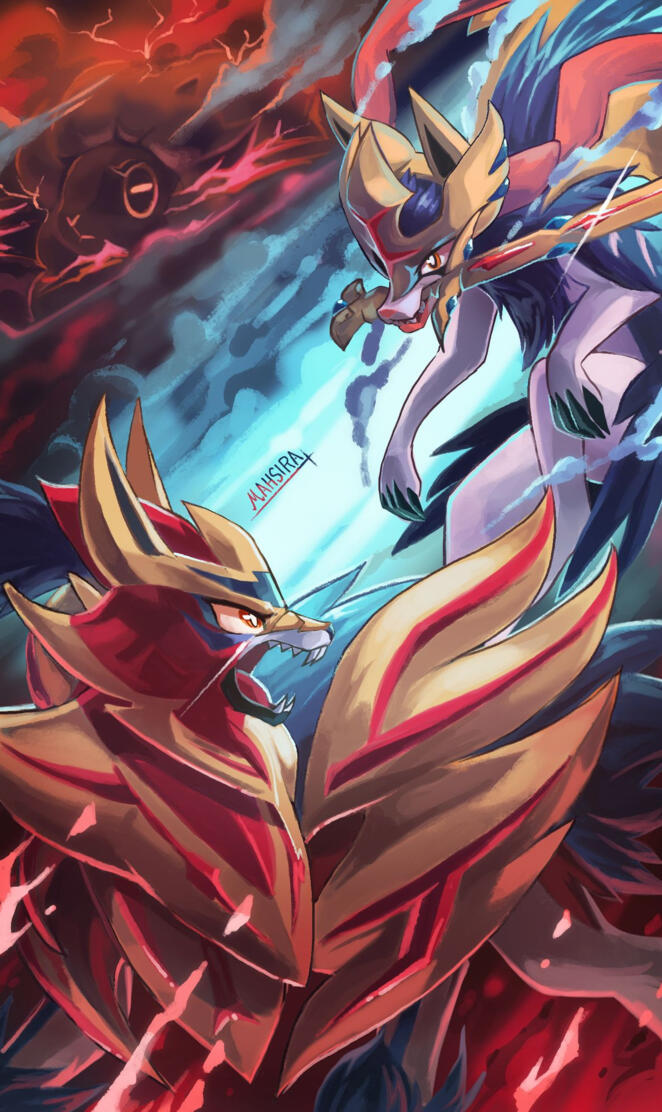 Zacian and Zamazenta
