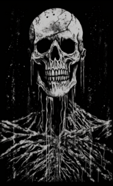 skull black and white