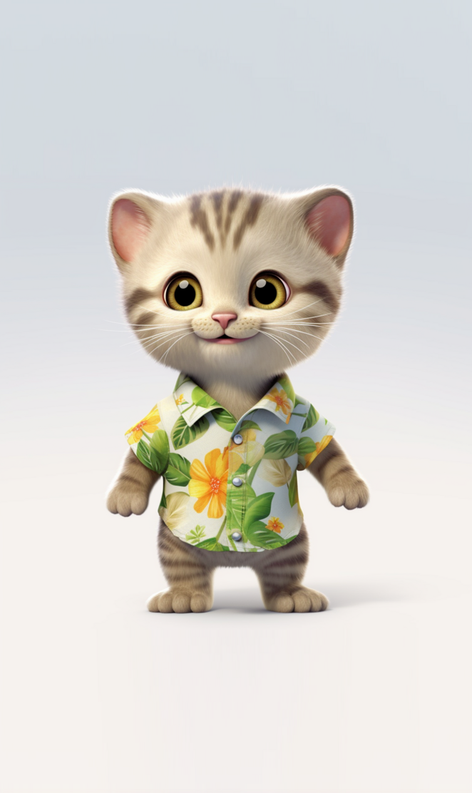 cute cat 3d