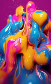 Multicolor paint splash
