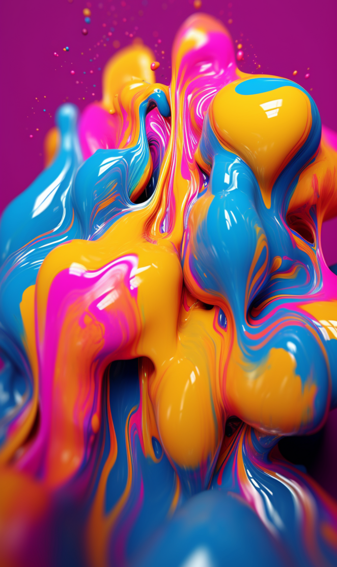 Multicolor paint splash