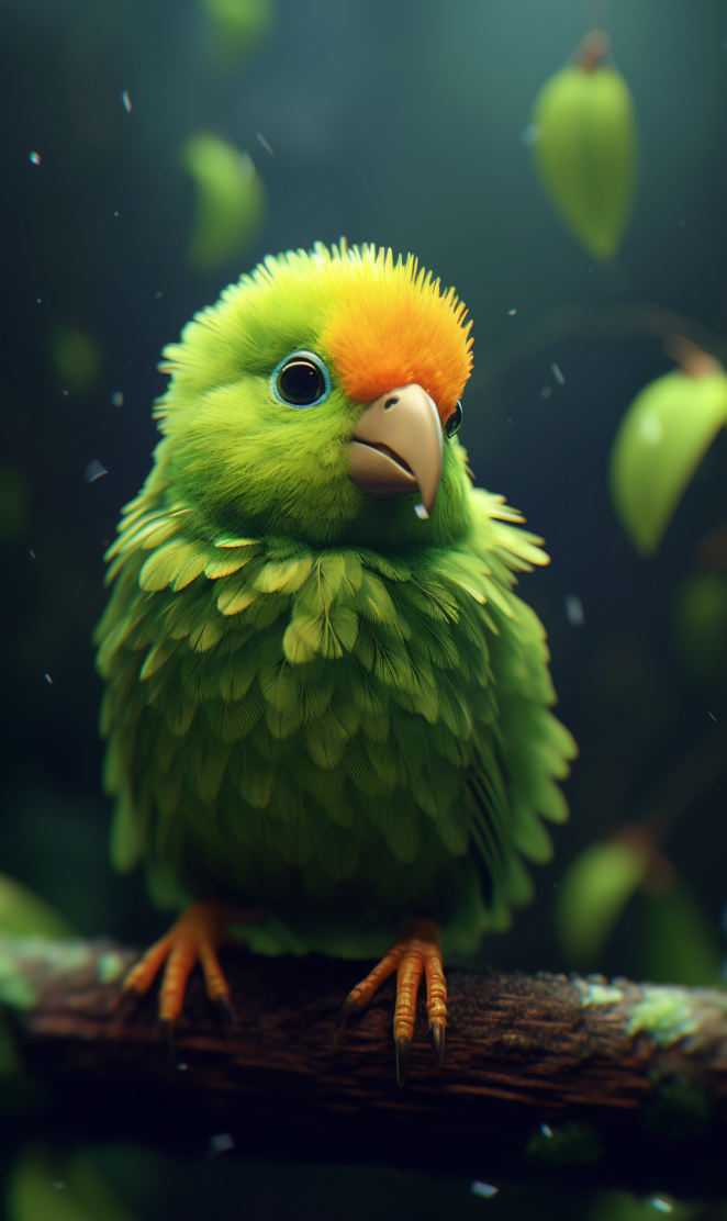 Green parrot