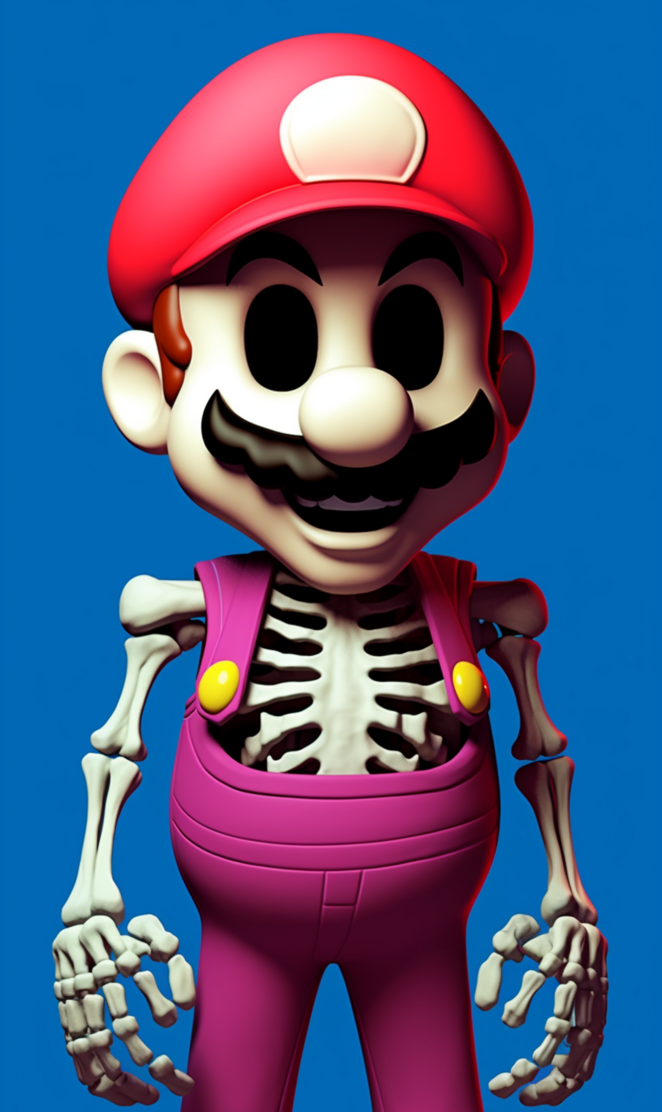 3d mario skeleton 