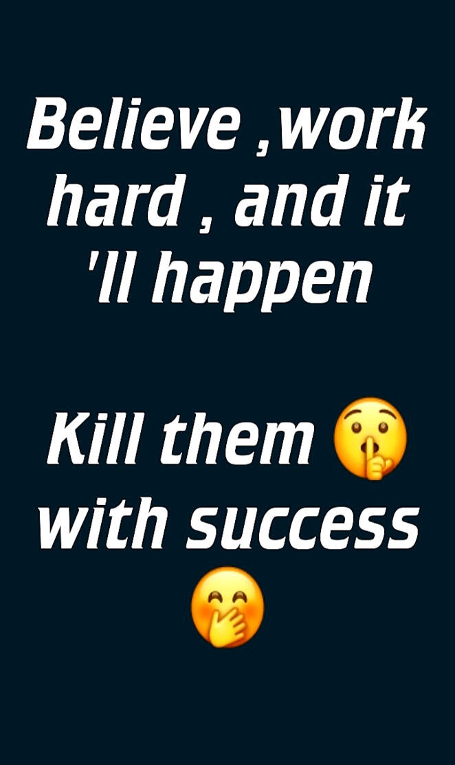 Work hard success