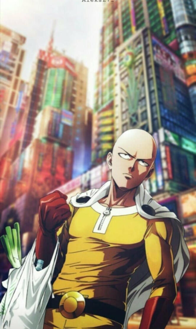 Saitama in street