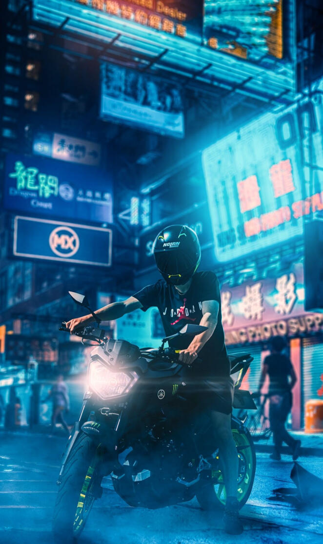 Biker in the city