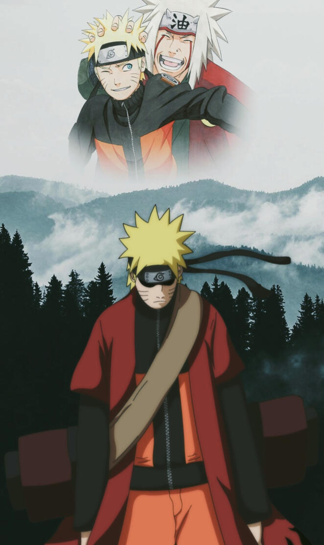 Naruto y Jiraiya