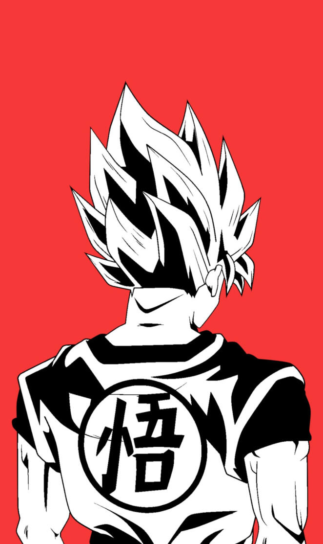 Goku Black and White