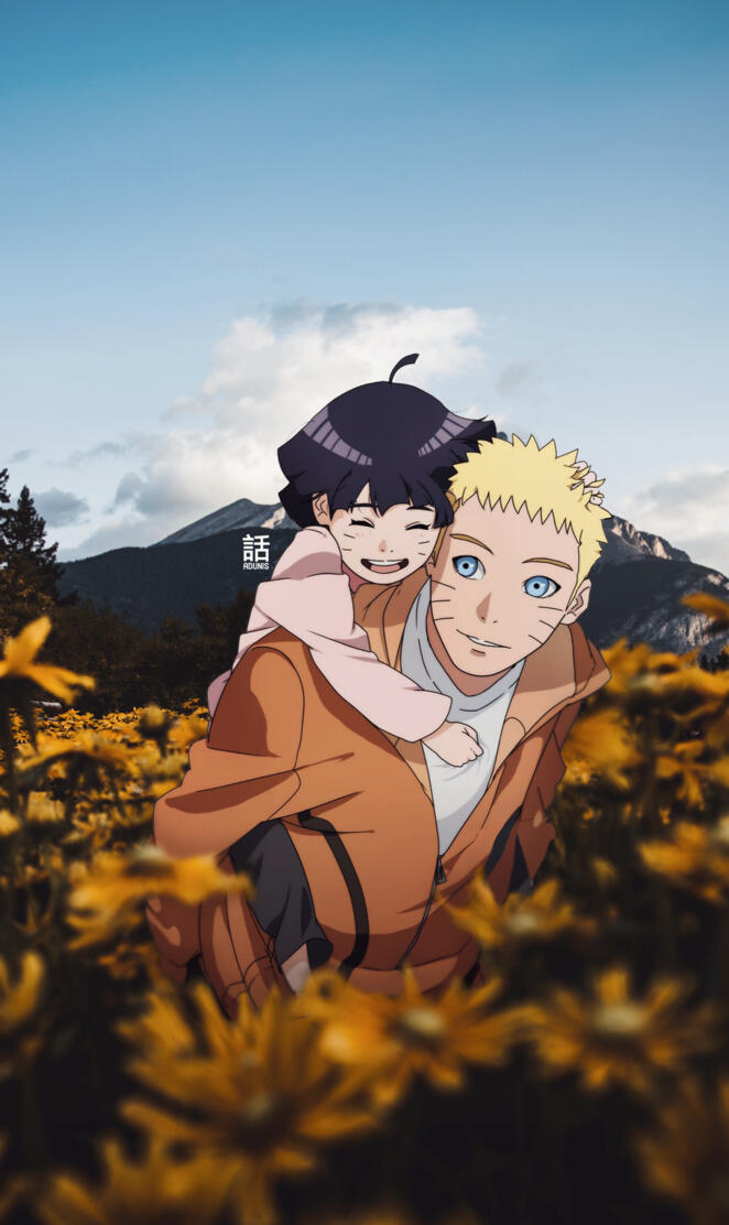 Naruto and Himawari