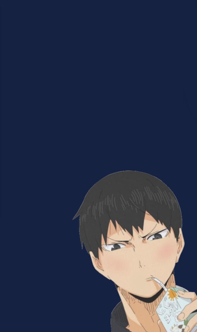 Tobio drinking milk