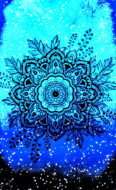 Blue glowing Mandala