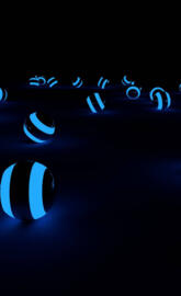 Glowing Blue balls