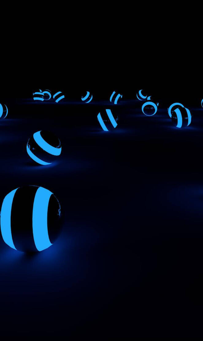Glowing Blue balls