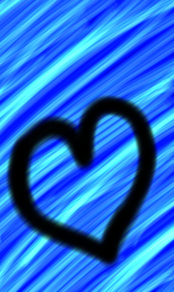 neon blue heart