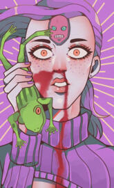 Doppio with a frog