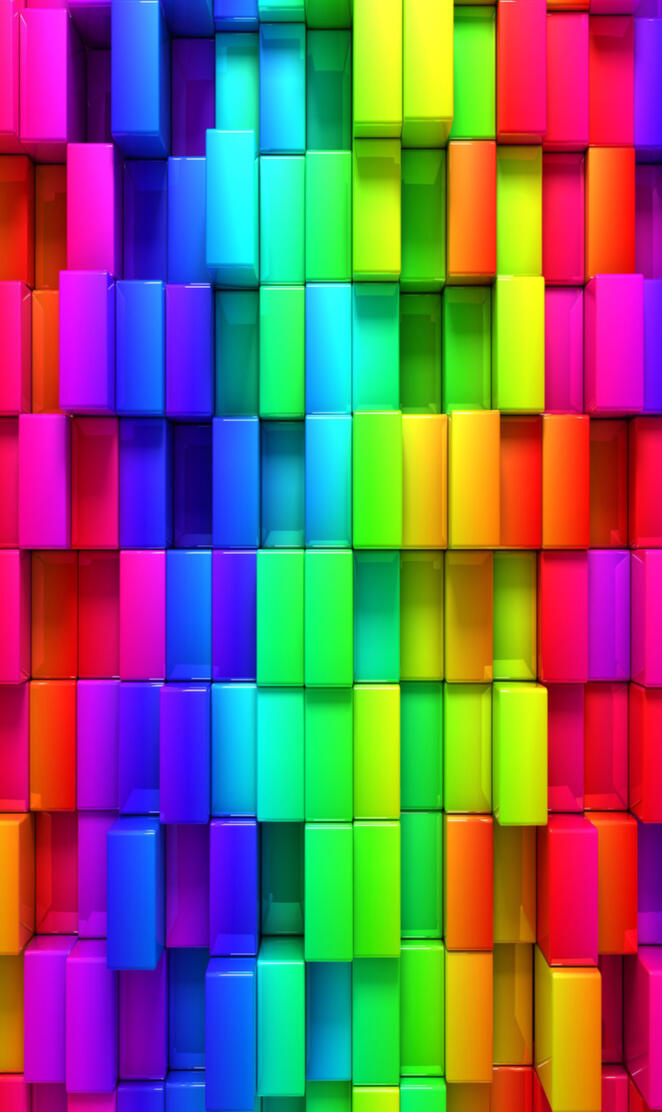 3d colorful cubes