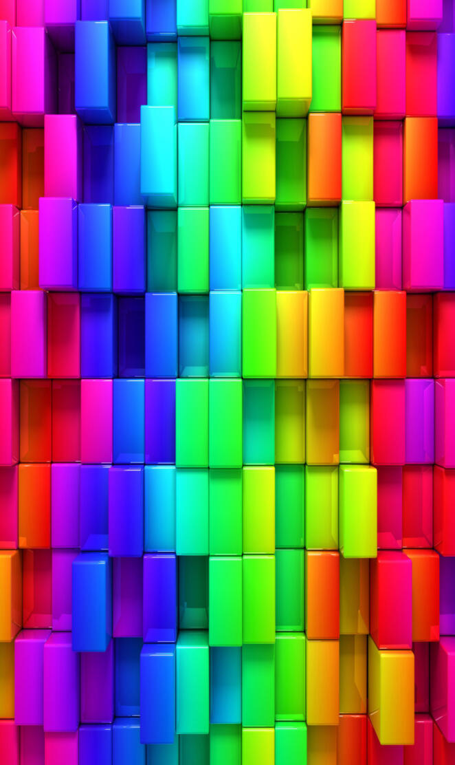 3d colorful cubes