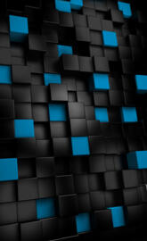 Black and blue cubes