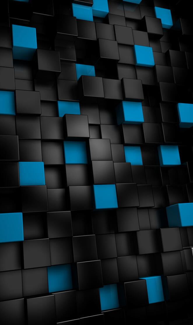 Black and blue cubes