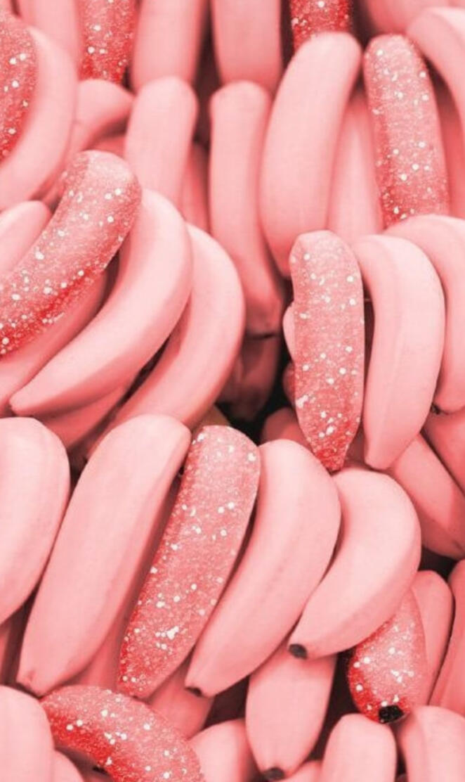 Pink Glitter Bananas