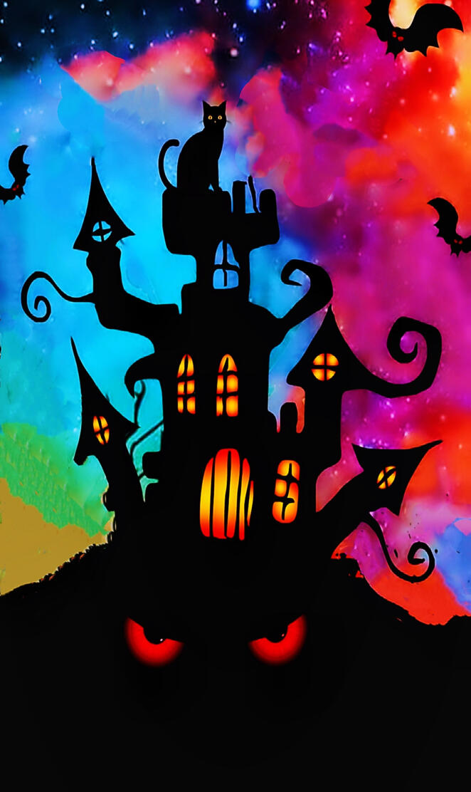 Colorful Neon Castle