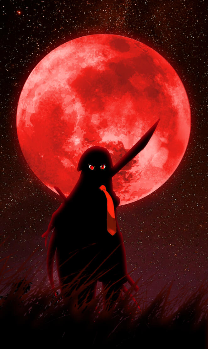 Akame in blood moon