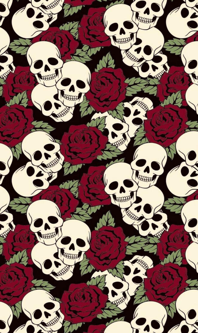 skulls and roses