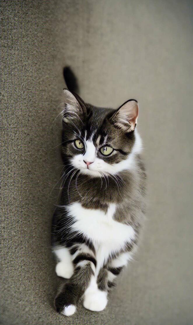 Cat napping on floor