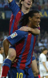 Messi and Ronaldinho