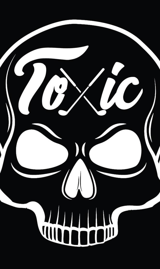 Toxic golf skull blk