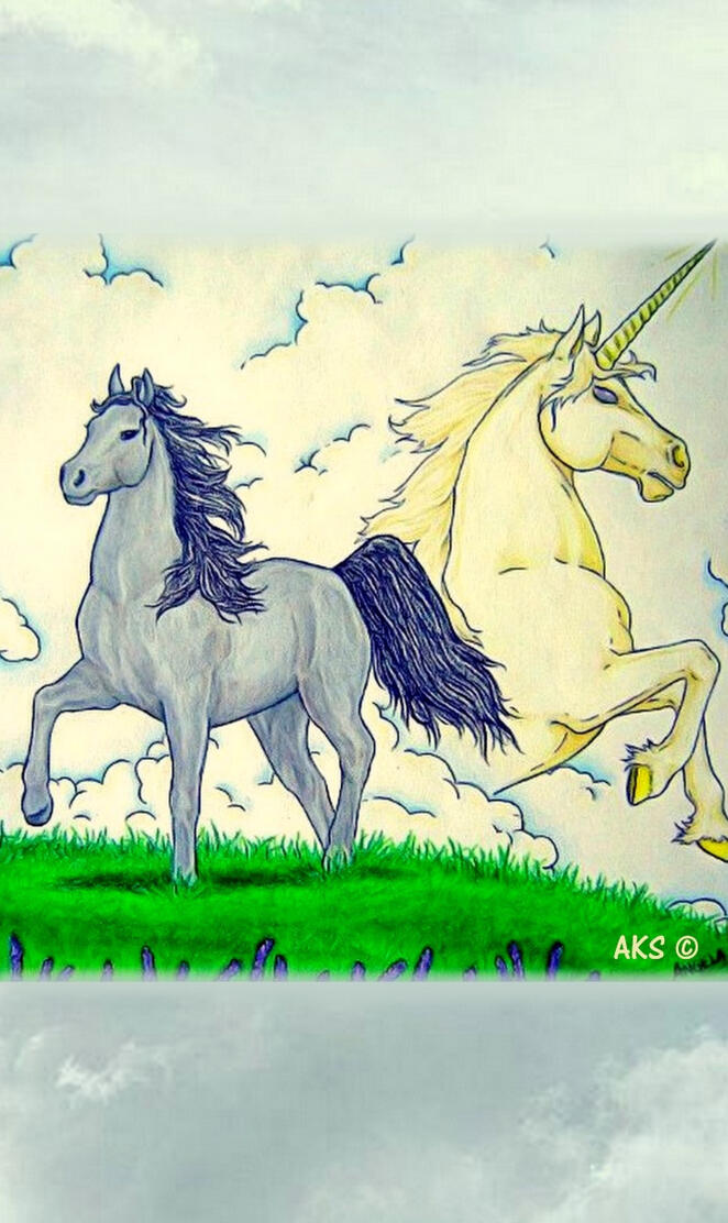 Horse n Unicorn art