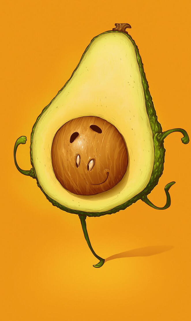 Smiley avocado a run