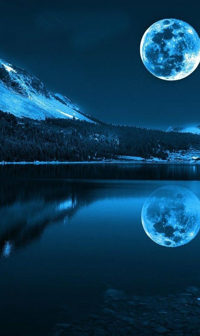 Moon and Mountain