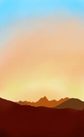 Mountain desert's sky