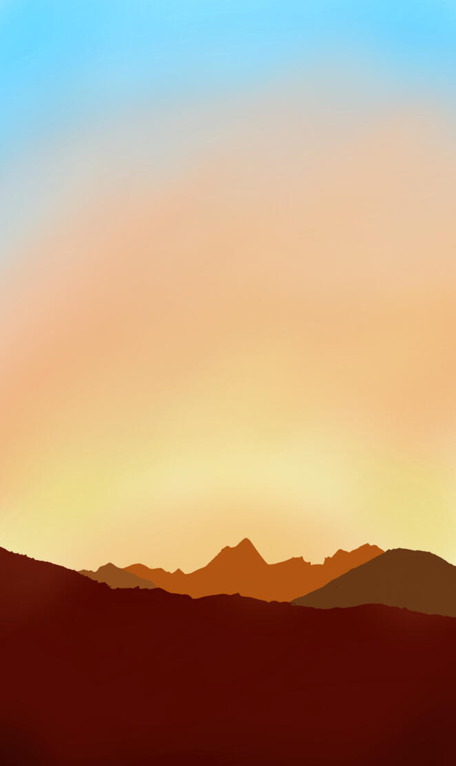 Mountain desert's sky