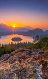 bled sunset