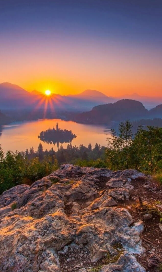 bled sunset
