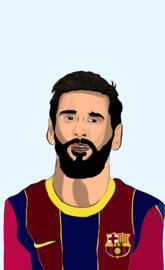 Messi vector art