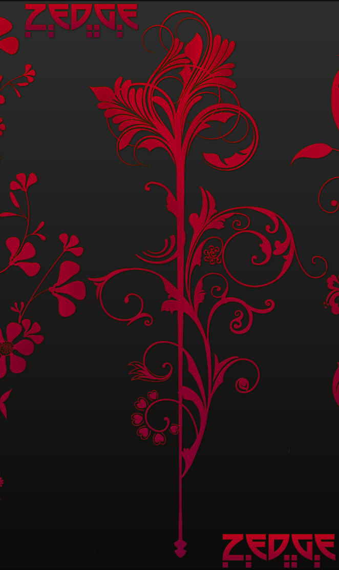 Red Abstract Flowers