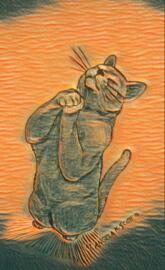 Praying Cat Art