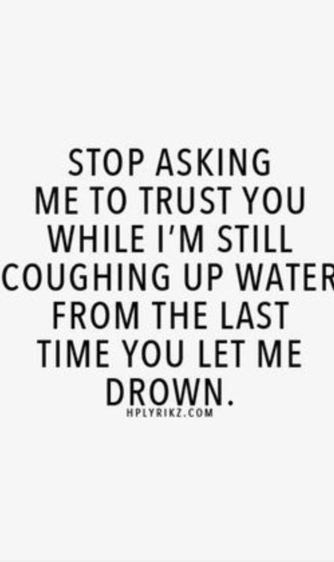 I trusted u